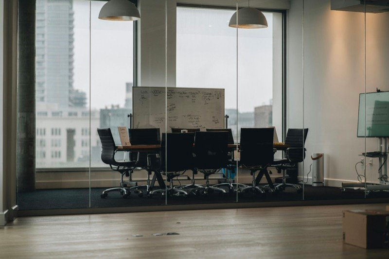 Modern office meeting space