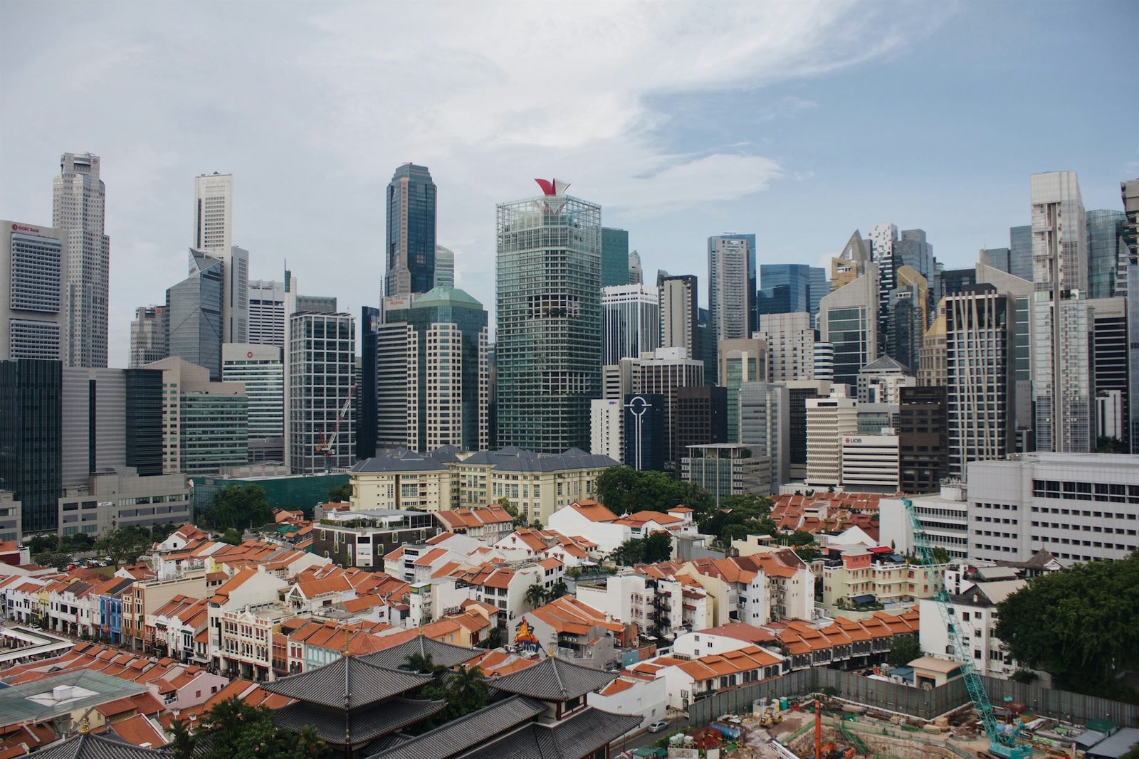 Financial district skyline